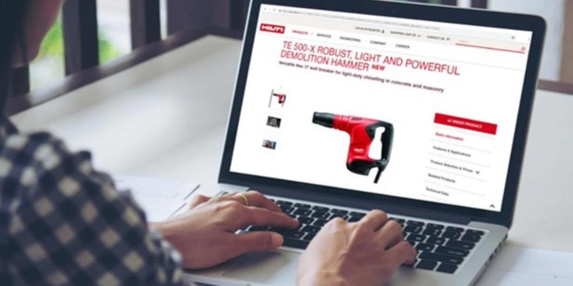 Le siteweb Hilti