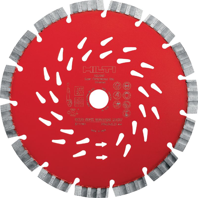 Disque diamant universel SPX Disque diamant Ultimate à technologie Equidist pour une découpe de qualité supérieure dans différents matériaux support