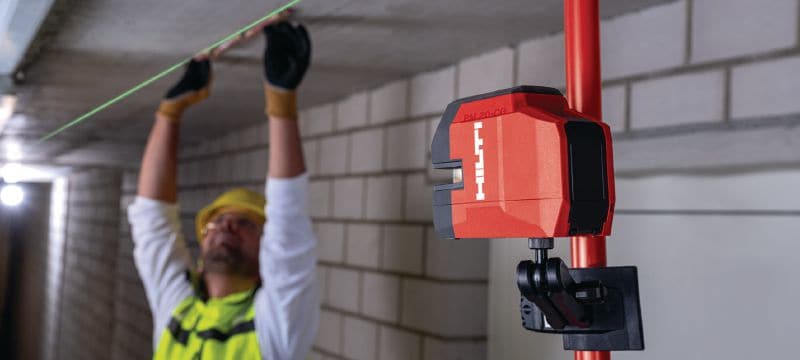 Laser ligne transversal et vertical PM 20-CG Laser combiné à faisceau vert avec 2 lignes et 4 points pour l'aplomb, le nivellement, l'alignement et l'équerrage Applications 1
