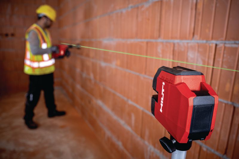 Laser ligne transversal et vertical PM 20-CG Laser combiné à faisceau vert avec 2 lignes et 4 points pour l'aplomb, le nivellement, l'alignement et l'équerrage Applications 1