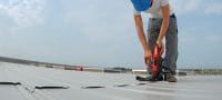 Clous pour tablier métallique X-ENP MX (en bande) Clous en bande pour la fixation de tabliers métalliques sur des structures en acier à l'aide de cloueurs à poudre Applications 2